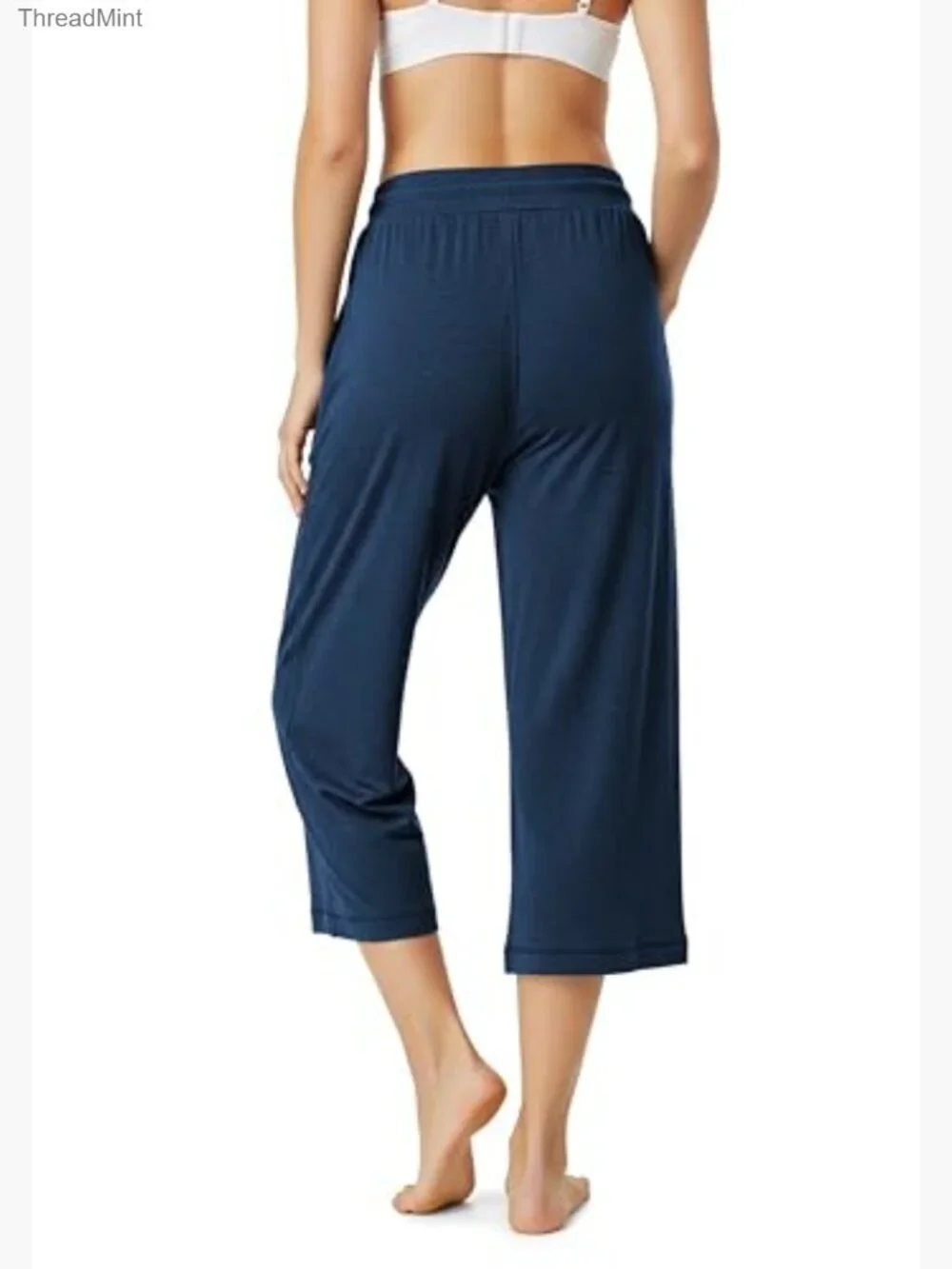 French Terry Capri Joggers with Drawstring Waist and Pockets 3 Pack
